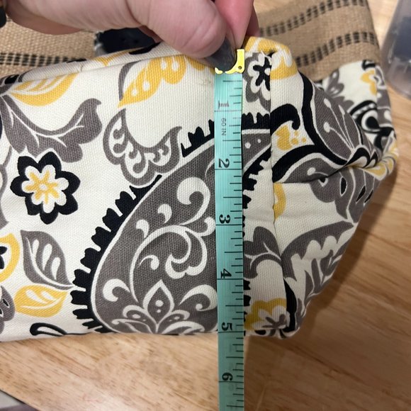 Handmade New Yellow black Paisley Print Purse Bag with Small Coin or Wallet - Picture 6 of 11